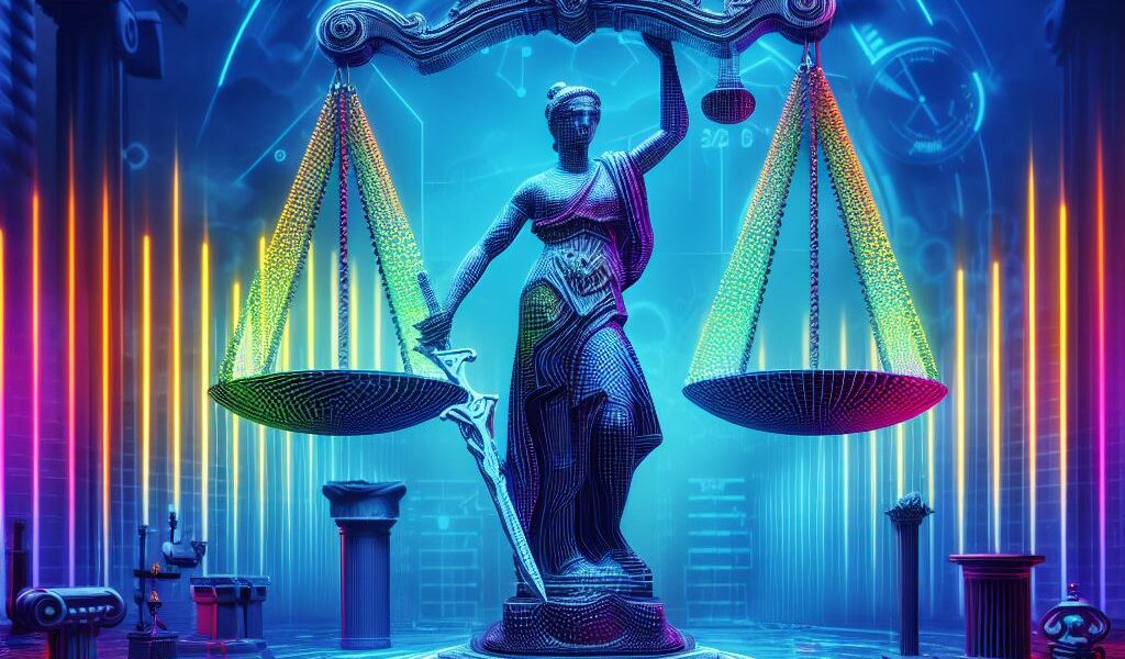 la justice et la balance du juste